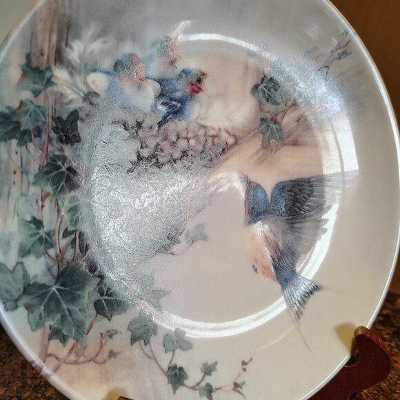 2/$40 Nature's Poetry Series Decorative Plate 'Cherub Chorale' Lena Liu - Picture 3 of 7